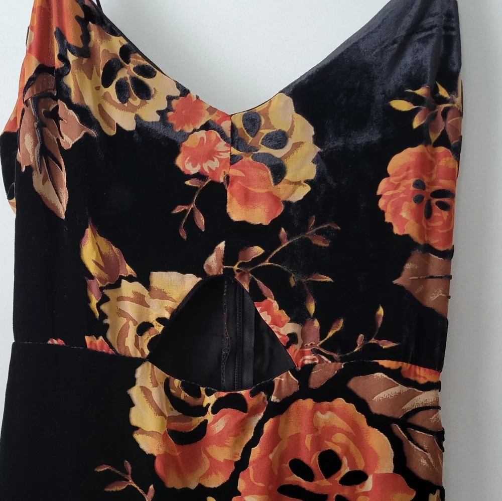 Honey Punch Velvet Floral Dress - Picture 3 of 5